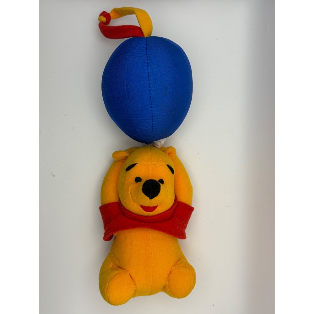 Vintage Disney Winnie the Pooh Floating Blue Balloon Plush Hanging Toy Decor